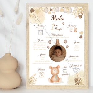 Affiche Anniversaire Nounours